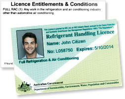 Refrigerant Handling Licence