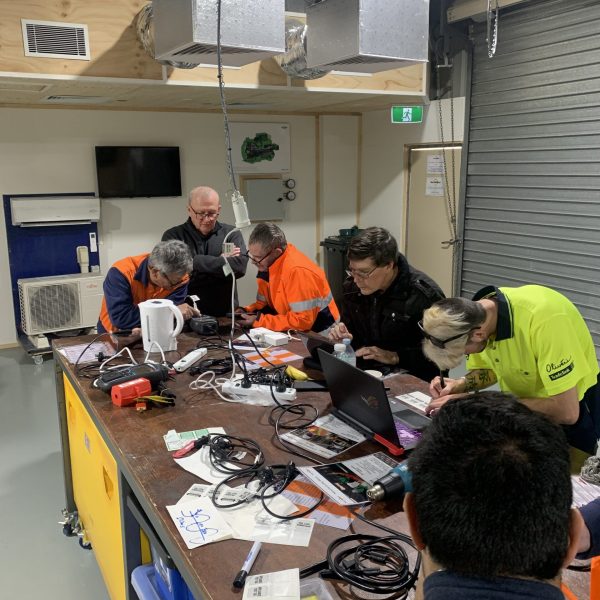 Test and tag training taking place in a workshop
